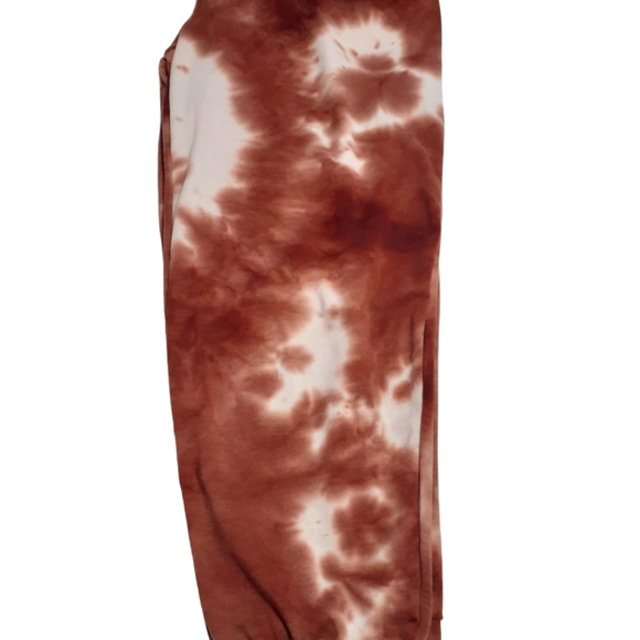 Womens plus sz XXL 2 pc Jogger outfit pants, top new Rust white color - Picture 3 of 5